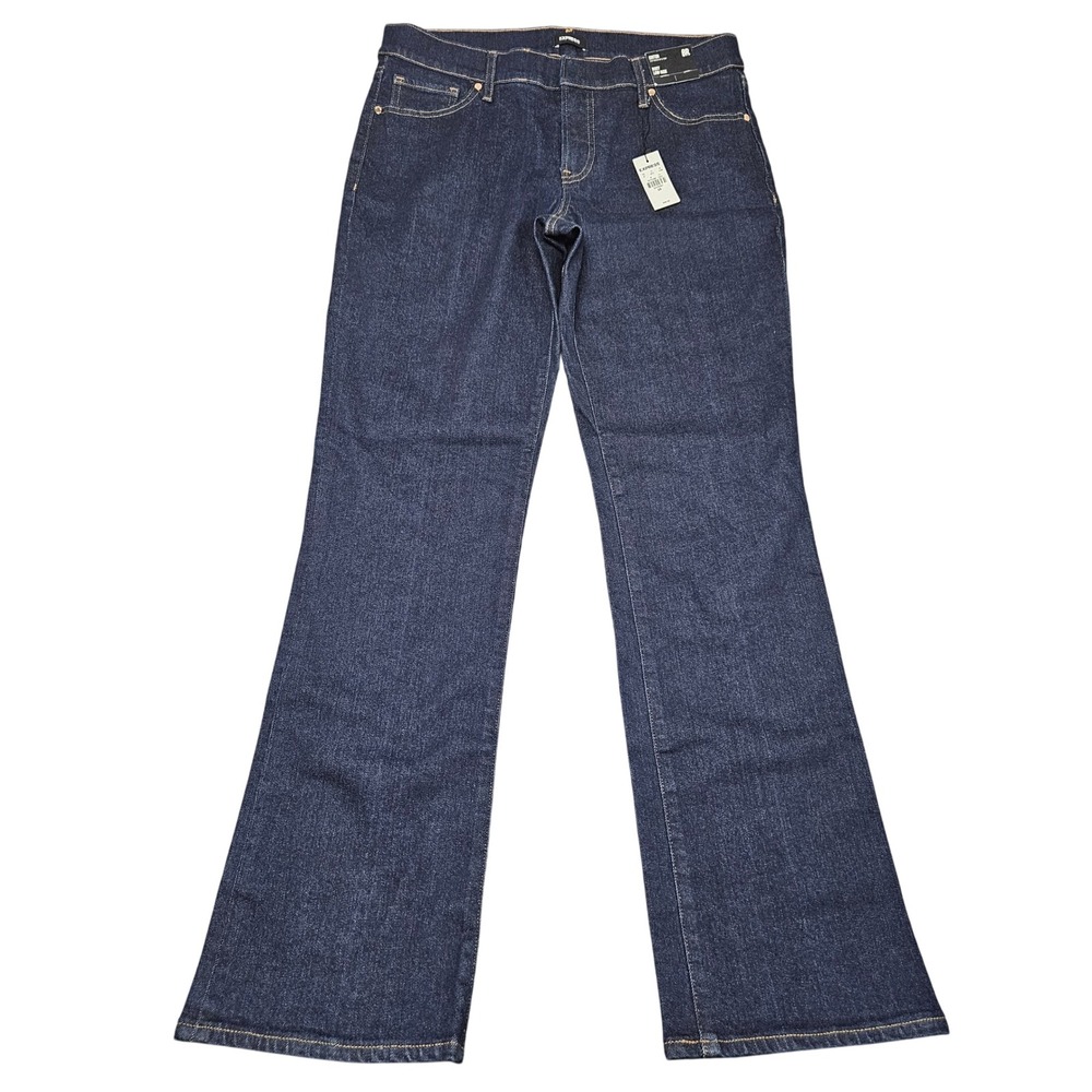Express Editor Boot Jeans 8R Dark Wash Low‎ Rise Bootcut Denim NWT MallcoreY